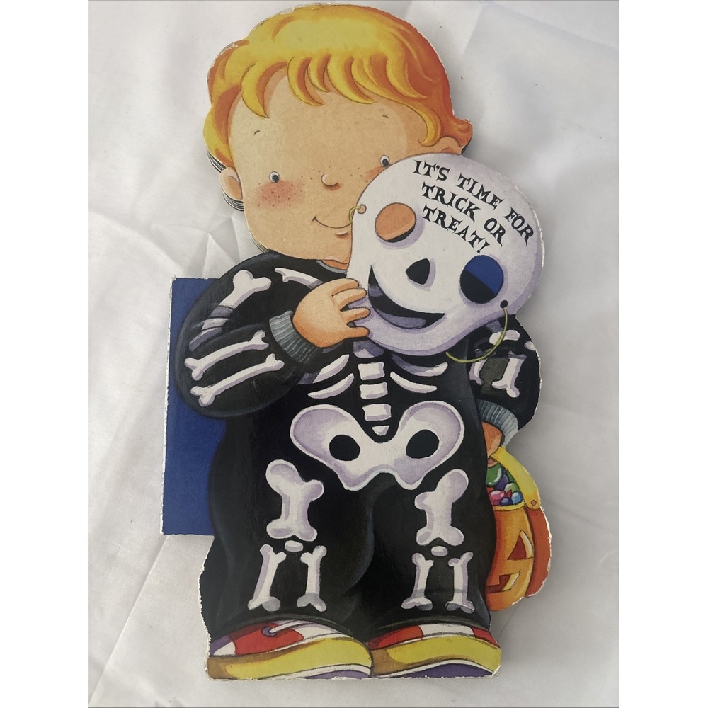 It's Time for Trick or Treat Halloween Skeleton Shape Board Book 2010 Barron's